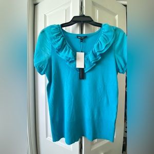 Cable and Gauge turquoise sweater